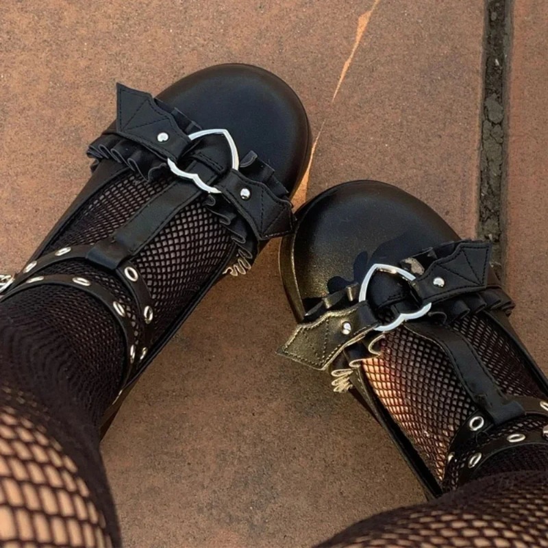 Women Shoes Wedges - Yeni Tatlı Kalp Toka Takozlar Mary