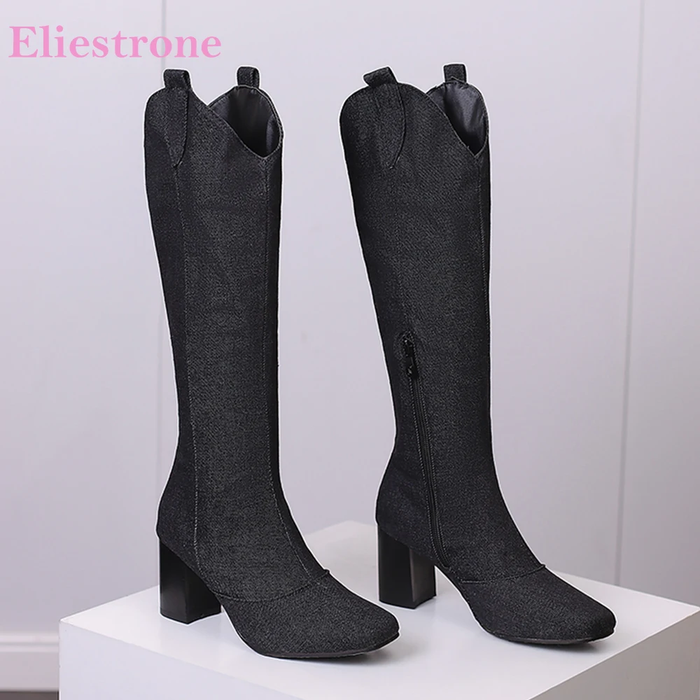 Women'S Shoes Size 12 - Yeni Kış Siyah Mavi Kadın Diz