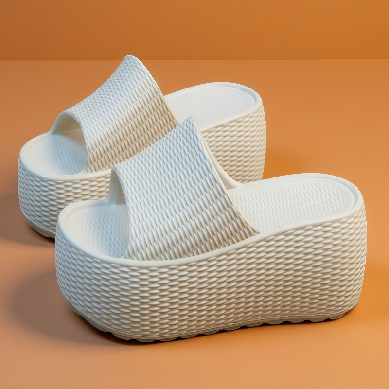 Women Shoes Wedges - Yeni Dokulu Örgü Platform Terlik Kadın