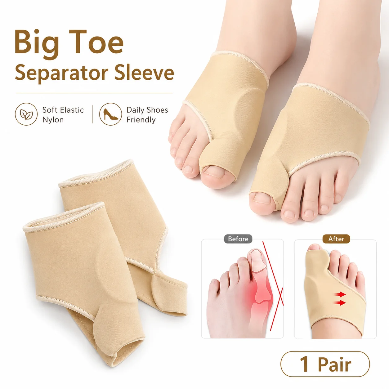 Women'S Shoes For Bunions - Büyük Ayak Parmağı Ayırıcı Kılıfı Bunyon