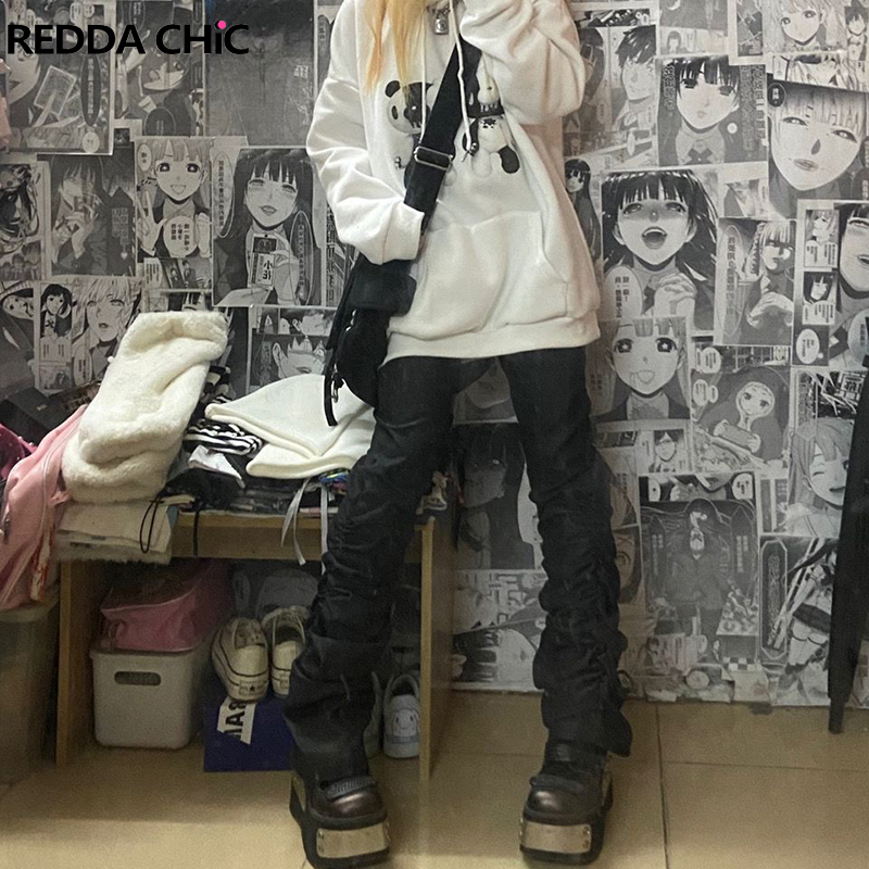 Women Shoes Jeans - REDDACHiC Lolita Lolita siyah pantolon Casual
