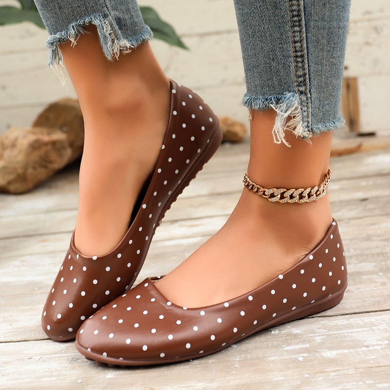 Bayan Beyaz Puantiyeli Yuvarla - Women Shoes Wedges incelemesi ve fiyatı