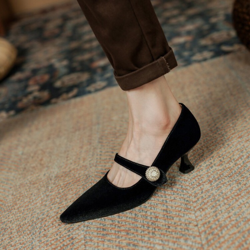 Şarap Kırmızısı Sivri Burun Ma - Women Shoes With Heels incelemesi ve fiyatı