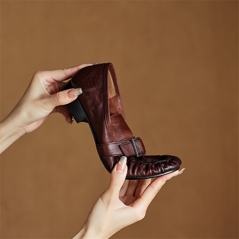 Yeni sonbahar hakiki deri kadı - Women Shoes With Heels incelemesi ve fiyatı