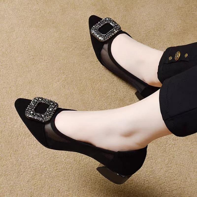 Zarif Sivri Burunlu Fileli Blo - Women Shoes With Heels incelemesi ve fiyatı